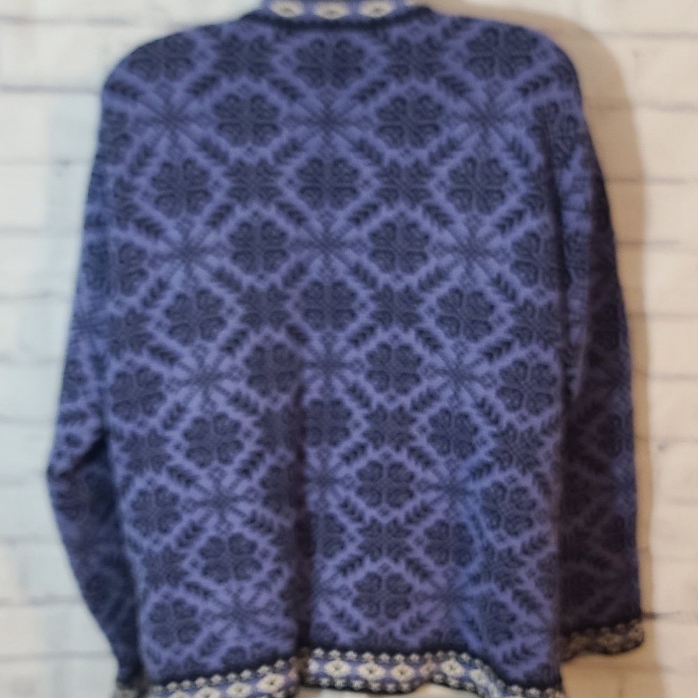 Vintage L.L. Bean 100% Cotton Button Cardigan Large - Picture 2 of 5